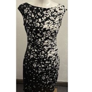 Lauren Ralph Lauren Black and White Midi Dress